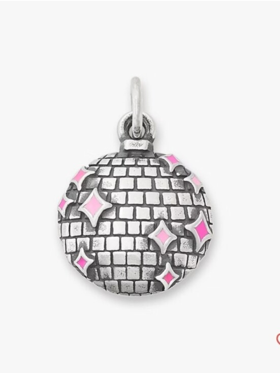 Avery Jewelry - James Avery Silver Disco Ball Charm with Pink Enamel Stars New Limited